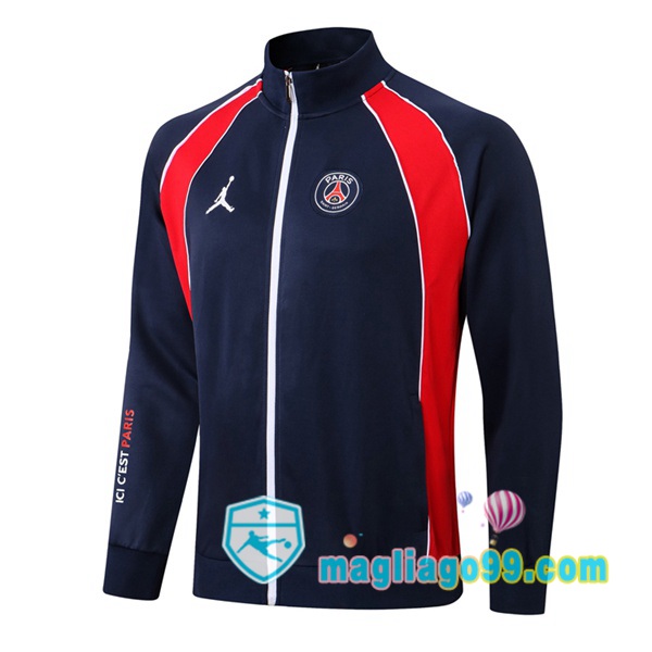 Magliago - Passione Maglie Thai Affidabili Basso Costo Online Shop | Giacca Calcio Paris PSG Blu Royal Rosso 2022/2023
