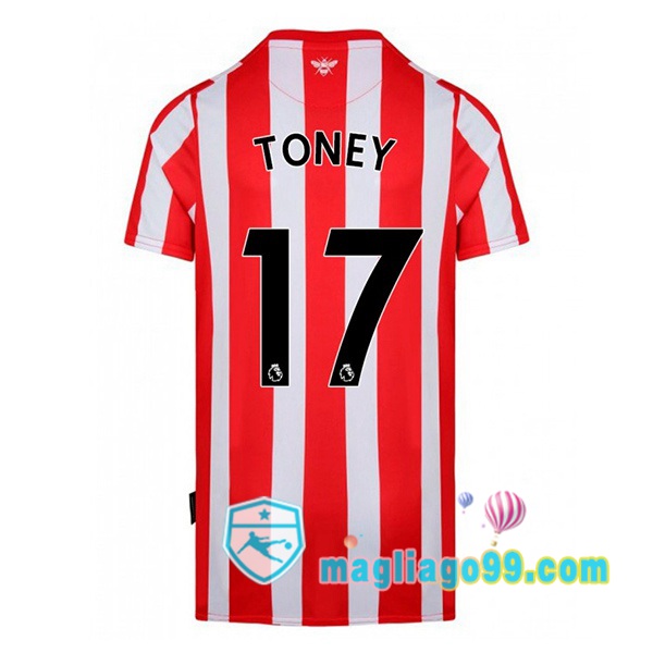 Magliago - Passione Maglie Thai Affidabili Basso Costo Online Shop | Maglia Calcio Brentford FC (TONEY 17) Prima Rosso Bianco 2022/2023