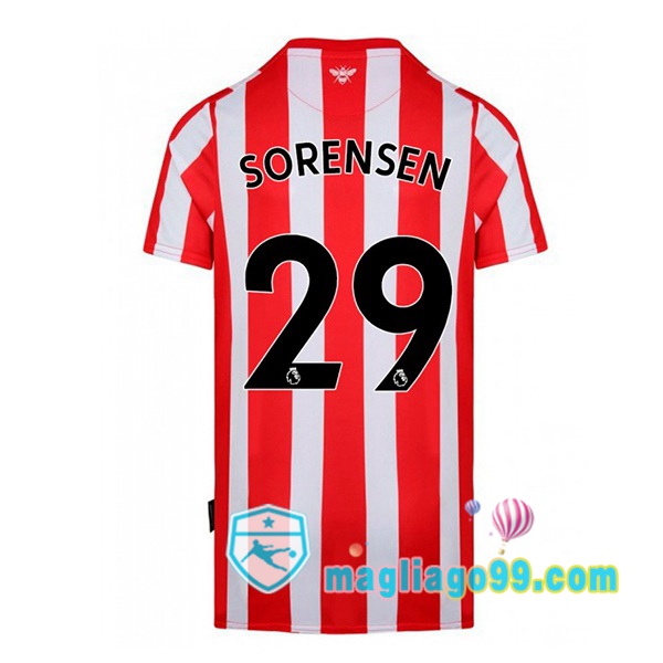 Magliago - Passione Maglie Thai Affidabili Basso Costo Online Shop | Maglia Calcio Brentford FC (SORENSEN 29) Prima Rosso Bianco 2022/2023