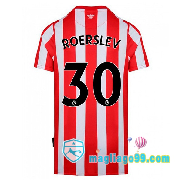 Magliago - Passione Maglie Thai Affidabili Basso Costo Online Shop | Maglia Calcio Brentford FC (ROERSLEV 30) Prima Rosso Bianco 2022/2023