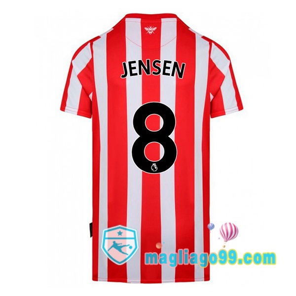 Magliago - Passione Maglie Thai Affidabili Basso Costo Online Shop | Maglia Calcio Brentford FC (JENSEN 8) Prima Rosso Bianco 2022/2023