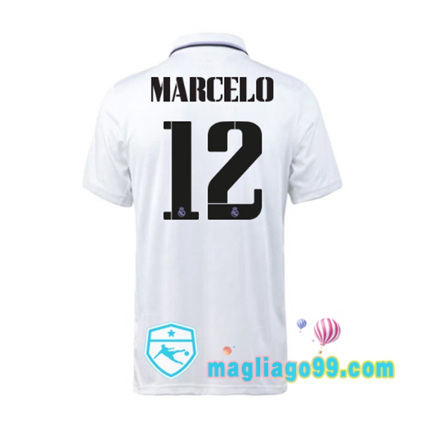 Magliago - Passione Maglie Thai Affidabili Basso Costo Online Shop | Maglia Real Madrid (Marcelo 12) Prima Bianco 2022/2023