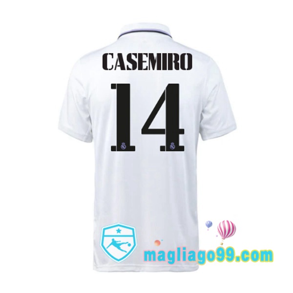 Magliago - Passione Maglie Thai Affidabili Basso Costo Online Shop | Maglia Real Madrid (Casemiro 14) Prima Bianco 2022/2023