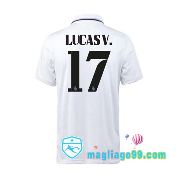 Magliago - Passione Maglie Thai Affidabili Basso Costo Online Shop | Maglia Real Madrid (Lucas V. 17) Prima Bianco 2022/2023