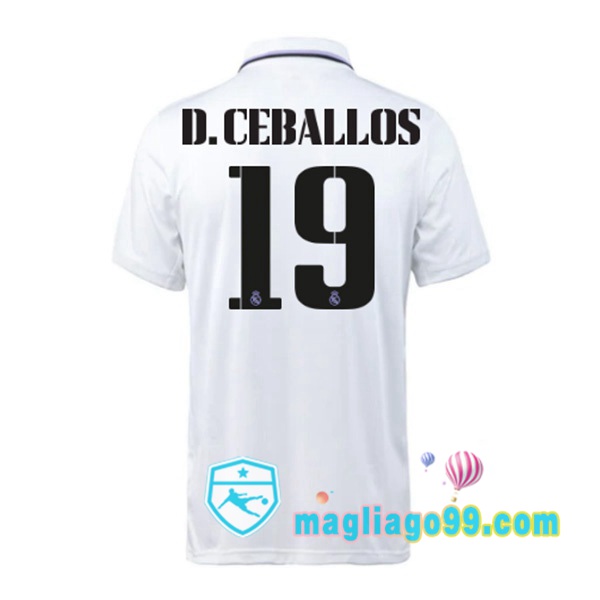 Magliago - Passione Maglie Thai Affidabili Basso Costo Online Shop | Maglia Real Madrid (D. Ceballos 19) Prima Bianco 2022/2023