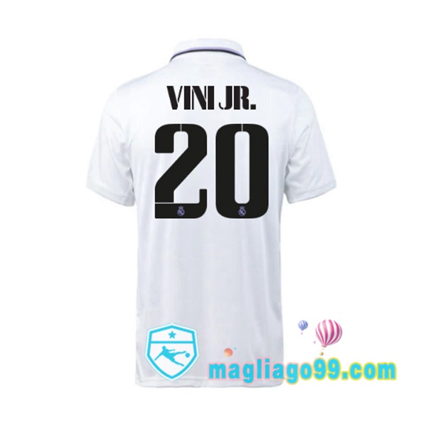 Magliago - Passione Maglie Thai Affidabili Basso Costo Online Shop | Maglia Real Madrid (Vini Jr. 20) Prima Bianco 2022/2023