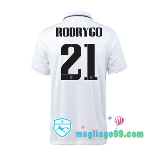Magliago - Passione Maglie Thai Affidabili Basso Costo Online Shop | Maglia Real Madrid (Rodrygo 21) Prima Bianco 2022/2023