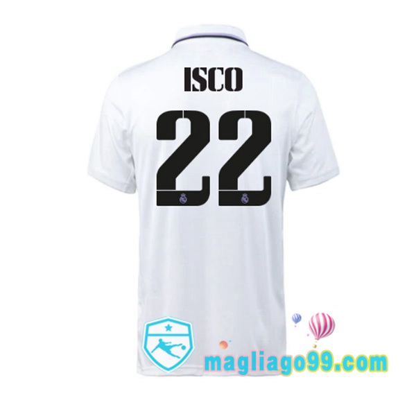 Magliago - Passione Maglie Thai Affidabili Basso Costo Online Shop | Maglia Real Madrid (Isco 22) Prima Bianco 2022/2023