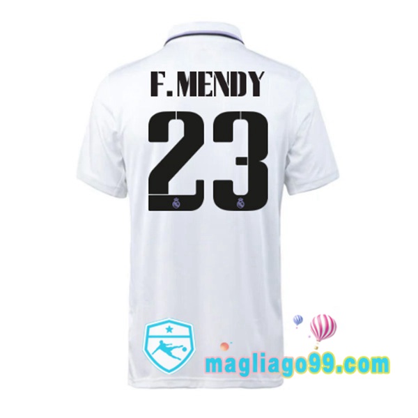 Magliago - Passione Maglie Thai Affidabili Basso Costo Online Shop | Maglia Real Madrid (F. Mendy 23) Prima Bianco 2022/2023