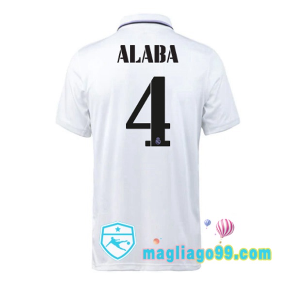 Magliago - Passione Maglie Thai Affidabili Basso Costo Online Shop | Maglia Real Madrid (Alaba 4) Prima Bianco 2022/2023
