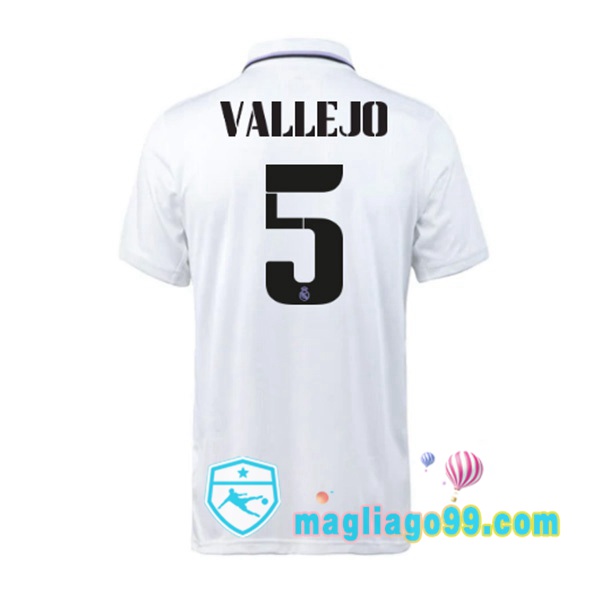 Magliago - Passione Maglie Thai Affidabili Basso Costo Online Shop | Maglia Real Madrid (Vallejo 5) Prima Bianco 2022/2023