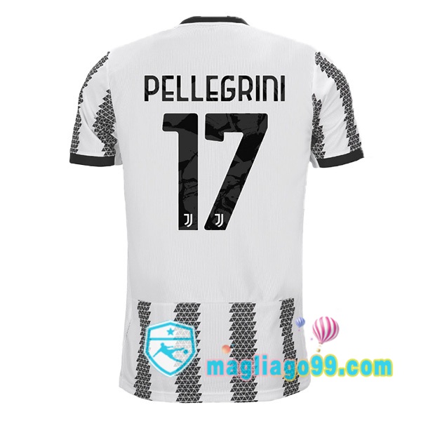 Magliago - Passione Maglie Thai Affidabili Basso Costo Online Shop | Maglia Juventus (PELLEGRINI 17) Prima Bianco Nero 2022/2023