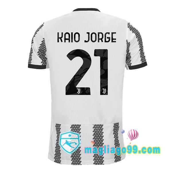 Magliago - Passione Maglie Thai Affidabili Basso Costo Online Shop | Maglia Juventus (KAIO JORGE 21) Prima Bianco Nero 2022/2023