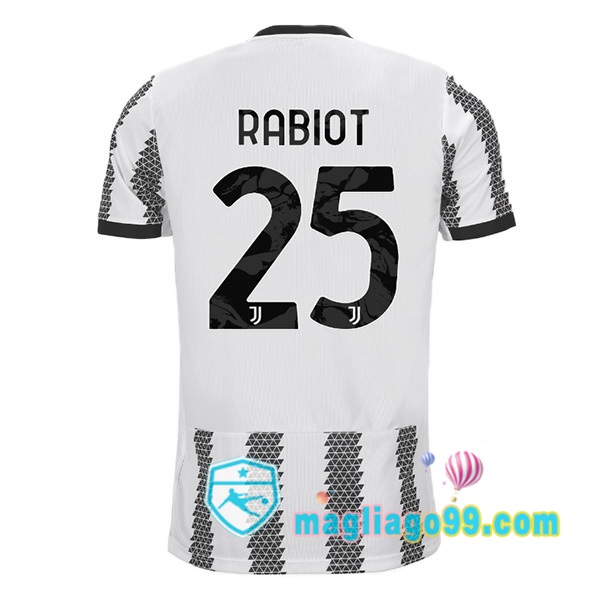 Magliago - Passione Maglie Thai Affidabili Basso Costo Online Shop | Maglia Juventus (RABIOT 25) Prima Bianco Nero 2022/2023