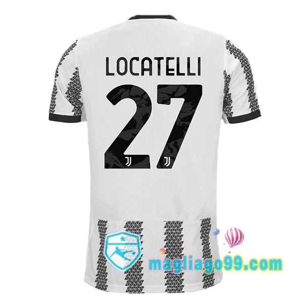 Magliago - Passione Maglie Thai Affidabili Basso Costo Online Shop | Maglia Juventus (LOCATELLI 27) Prima Bianco Nero 2022/2023