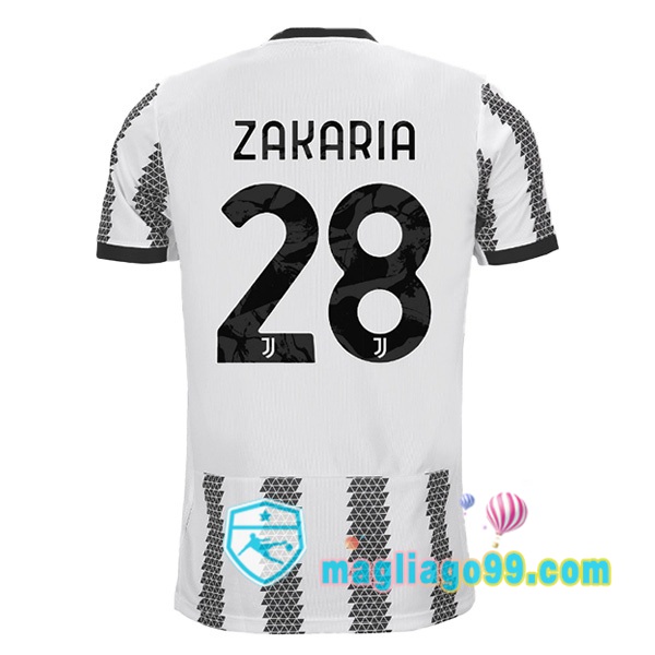 Magliago - Passione Maglie Thai Affidabili Basso Costo Online Shop | Maglia Juventus (ZAKARIA 28) Prima Bianco Nero 2022/2023