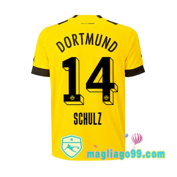 Magliago - Passione Maglie Thai Affidabili Basso Costo Online Shop | Maglia Dortmund BVB (Schulz 14) Prima Giallo 2022/2023