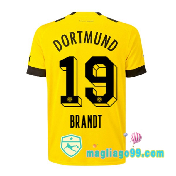 Magliago - Passione Maglie Thai Affidabili Basso Costo Online Shop | Maglia Dortmund BVB (Brandt 19) Prima Giallo 2022/2023