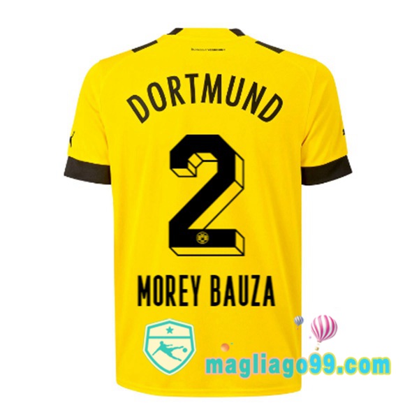 Magliago - Passione Maglie Thai Affidabili Basso Costo Online Shop | Maglia Dortmund BVB (Morey Bauza 2) Prima Giallo 2022/2023