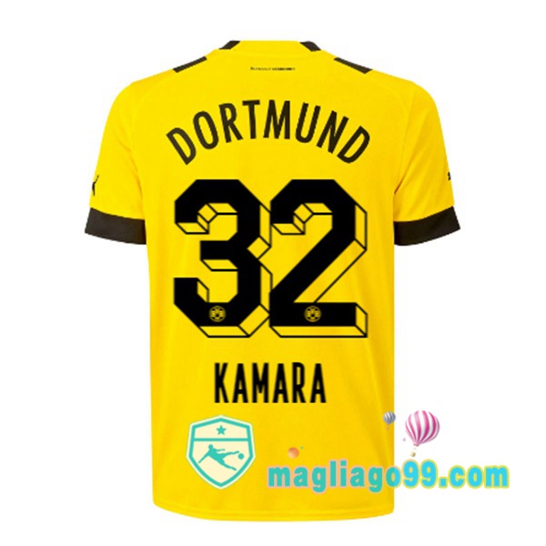 Magliago - Passione Maglie Thai Affidabili Basso Costo Online Shop | Maglia Dortmund BVB (Kamara 32) Prima Giallo 2022/2023