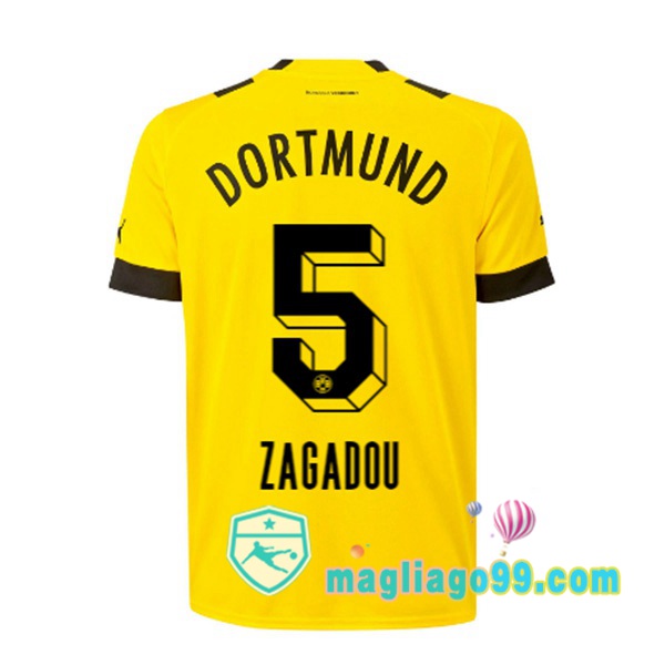 Magliago - Passione Maglie Thai Affidabili Basso Costo Online Shop | Maglia Dortmund BVB (Zagadou 5) Prima Giallo 2022/2023
