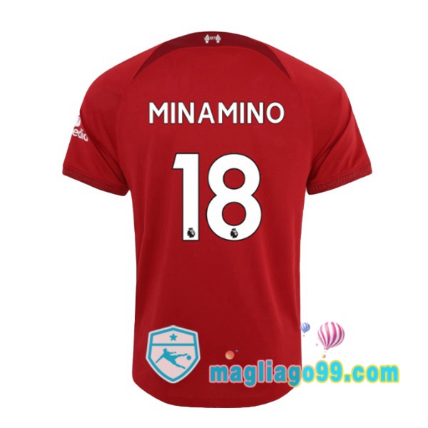 Magliago - Passione Maglie Thai Affidabili Basso Costo Online Shop | Maglia FC Liverpool (MINAMINO 18) Prima Rosso 2022/2023