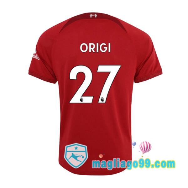 Magliago - Passione Maglie Thai Affidabili Basso Costo Online Shop | Maglia FC Liverpool (ORIGI 27) Prima Rosso 2022/2023