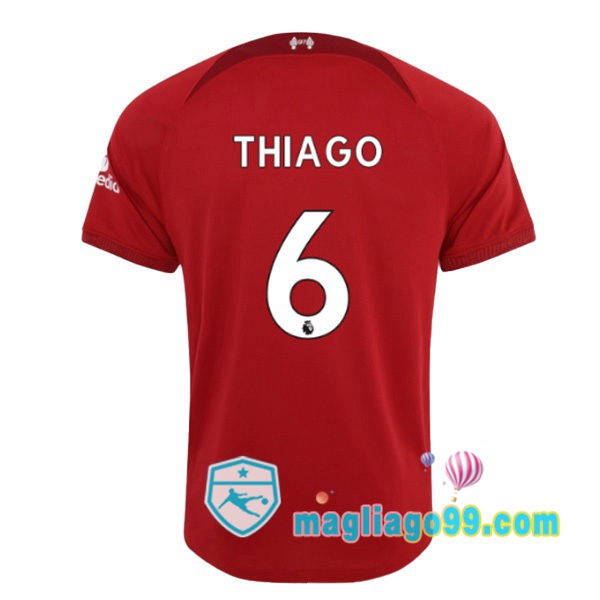 Magliago - Passione Maglie Thai Affidabili Basso Costo Online Shop | Maglia FC Liverpool (THIAGO 6) Prima Rosso 2022/2023
