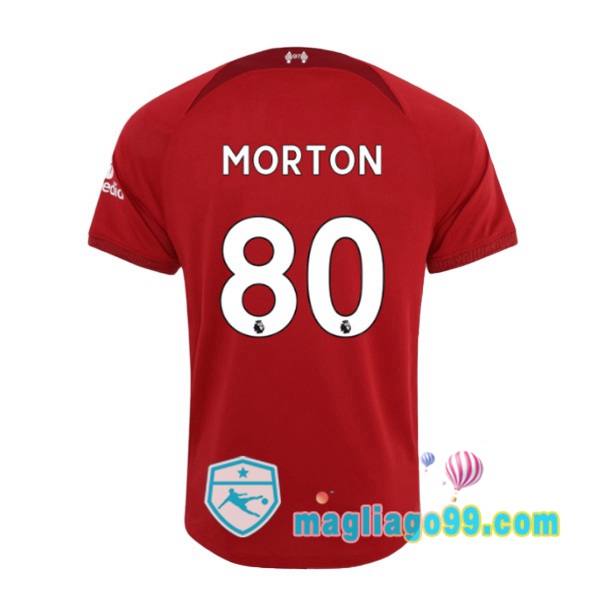 Magliago - Passione Maglie Thai Affidabili Basso Costo Online Shop | Maglia FC Liverpool (MORTON 80) Prima Rosso 2022/2023