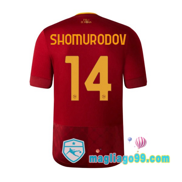Magliago - Passione Maglie Thai Affidabili Basso Costo Online Shop | Maglia AS Roma (SHOMURODOV 14) Prima Rosso 2022/2023