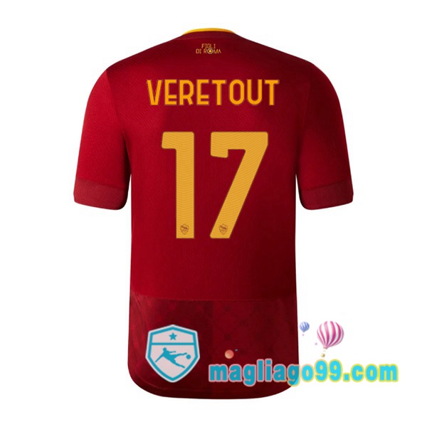 Magliago - Passione Maglie Thai Affidabili Basso Costo Online Shop | Maglia AS Roma (VERETOUT 17) Prima Rosso 2022/2023