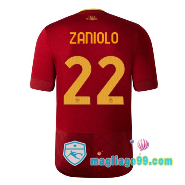 Magliago - Passione Maglie Thai Affidabili Basso Costo Online Shop | Maglia AS Roma (ZANIOLO 22) Prima Rosso 2022/2023