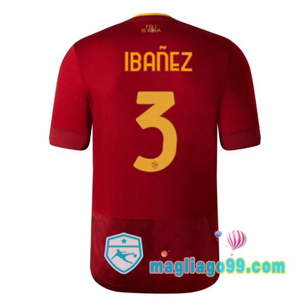 Magliago - Passione Maglie Thai Affidabili Basso Costo Online Shop | Maglia AS Roma (IBAÑEZ 3) Prima Rosso 2022/2023