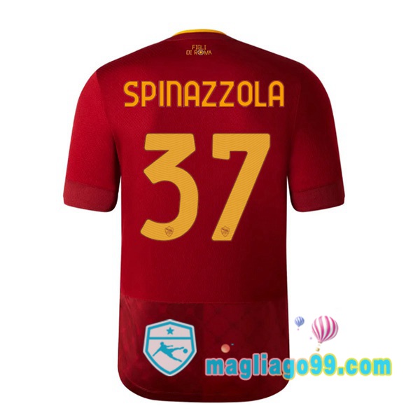 Magliago - Passione Maglie Thai Affidabili Basso Costo Online Shop | Maglia AS Roma (SPINAZZOLA 37) Prima Rosso 2022/2023
