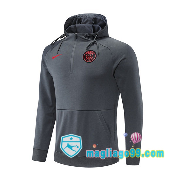 Magliago - Passione Maglie Thai Affidabili Basso Costo Online Shop | Felpa Con Cappuccio Paris PSG Grigio 2022/2023