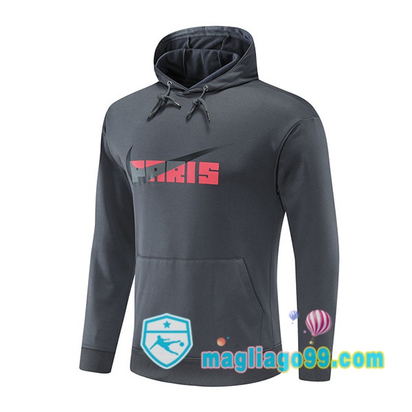 Magliago - Passione Maglie Thai Affidabili Basso Costo Online Shop | Felpa Con Cappuccio Paris PSG Grigio 2022/2023