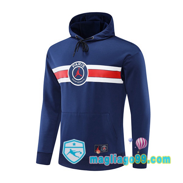 Magliago - Passione Maglie Thai Affidabili Basso Costo Online Shop | Felpa Con Cappuccio JORDAN Paris PSG Blu 2022/2023
