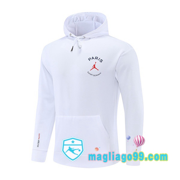 Magliago - Passione Maglie Thai Affidabili Basso Costo Online Shop | Felpa Con Cappuccio JORDAN Paris PSG Bianco 2022/2023