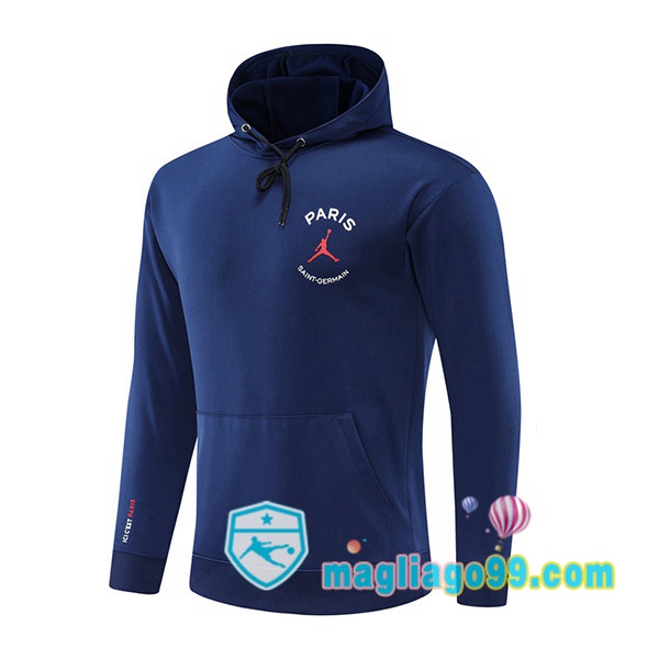 Magliago - Passione Maglie Thai Affidabili Basso Costo Online Shop | Felpa Con Cappuccio JORDAN Paris PSG Blu 2022/2023