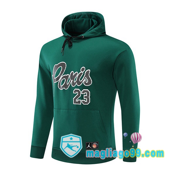 Magliago - Passione Maglie Thai Affidabili Basso Costo Online Shop | Felpa Con Cappuccio JORDAN Paris PSG Verde 2022/2023