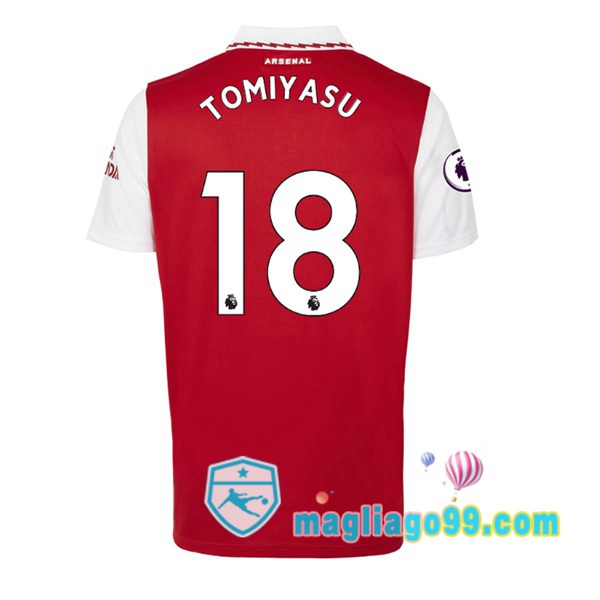 Magliago - Passione Maglie Thai Affidabili Basso Costo Online Shop | Maglia Calcio Arsenal (TOMIYASU 18) Prima Rosso Bianco 2022/2023