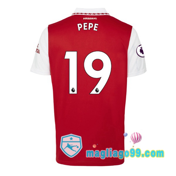 Magliago - Passione Maglie Thai Affidabili Basso Costo Online Shop | Maglia Calcio Arsenal (PEPE 19) Prima Rosso Bianco 2022/2023