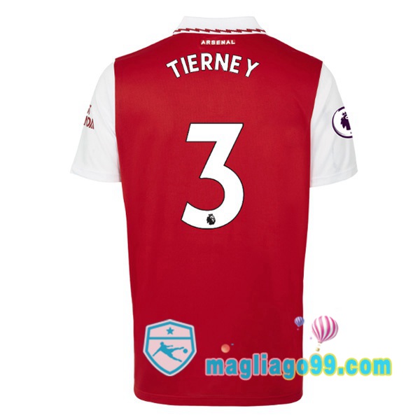 Magliago - Passione Maglie Thai Affidabili Basso Costo Online Shop | Maglia Calcio Arsenal (TIERNEY 3) Prima Rosso Bianco 2022/2023