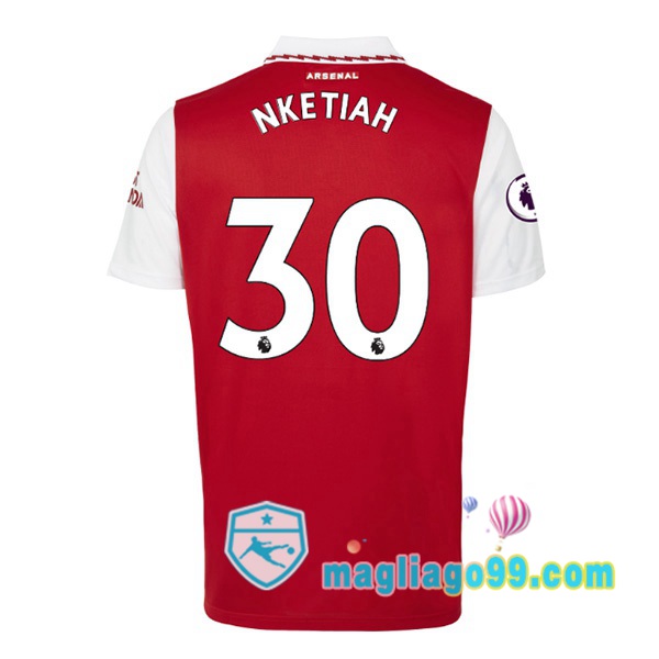 Magliago - Passione Maglie Thai Affidabili Basso Costo Online Shop | Maglia Calcio Arsenal (NKETIAH 30) Prima Rosso Bianco 2022/2023