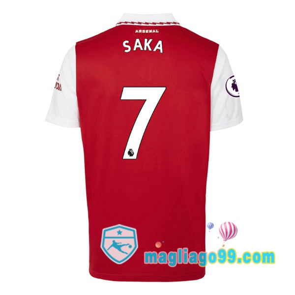 Magliago - Passione Maglie Thai Affidabili Basso Costo Online Shop | Maglia Calcio Arsenal (SAKA 7) Prima Rosso Bianco 2022/2023