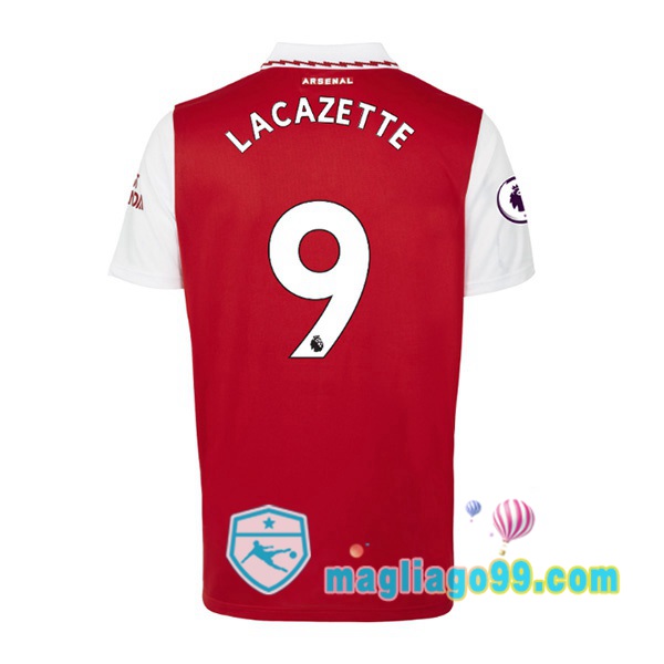Magliago - Passione Maglie Thai Affidabili Basso Costo Online Shop | Maglia Calcio Arsenal (LACAZETTE 9) Prima Rosso Bianco 2022/2023