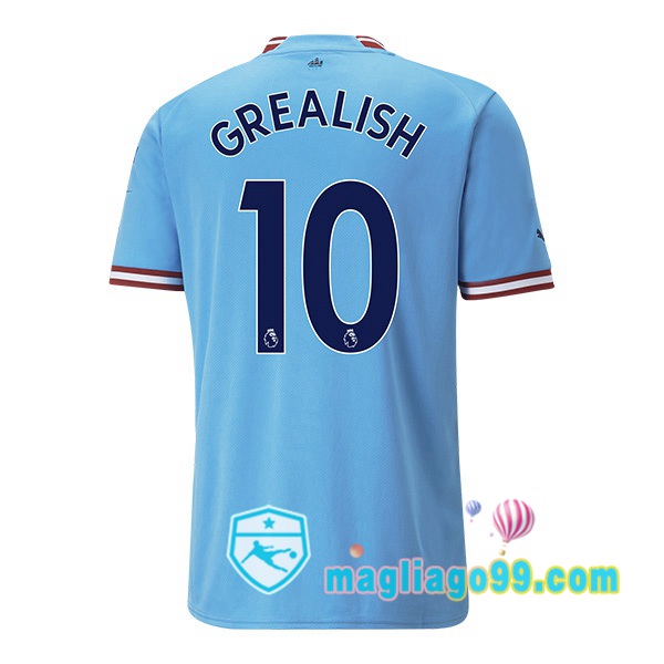 Magliago - Passione Maglie Thai Affidabili Basso Costo Online Shop | Maglia Calcio Manchester City (Jack Grealish 10) Prima Blu 2022/2023