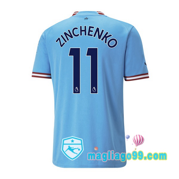 Magliago - Passione Maglie Thai Affidabili Basso Costo Online Shop | Maglia Calcio Manchester City (Zinchenko 11) Prima Blu 2022/2023
