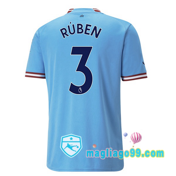 Magliago - Passione Maglie Thai Affidabili Basso Costo Online Shop | Maglia Calcio Manchester City (Ruben Dias 3) Prima Blu 2022/2023