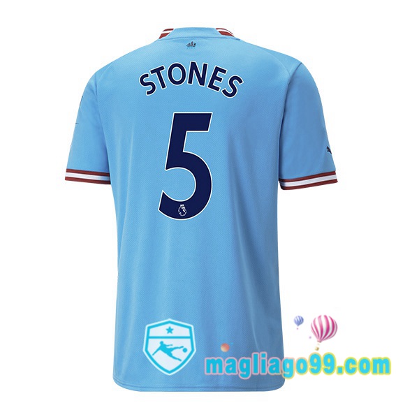 Magliago - Passione Maglie Thai Affidabili Basso Costo Online Shop | Maglia Calcio Manchester City (John Stones 5) Prima Blu 2022/2023